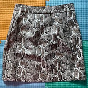 French Connection ELIAS PU REPTILE MINI SKIRT, XS